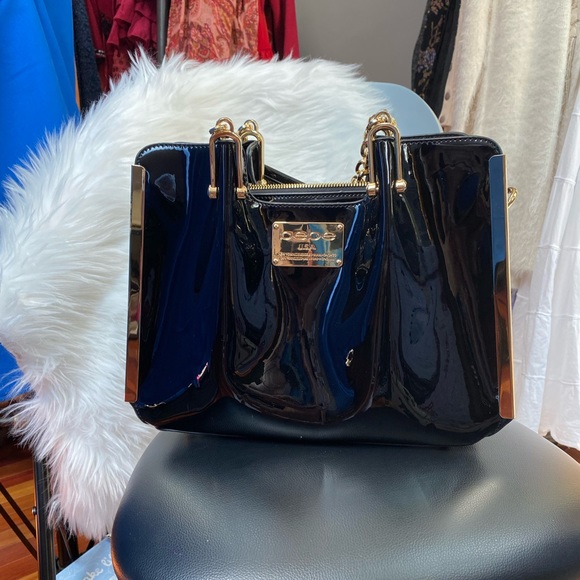 VINTAGE BLACK BEBE PURSE - Picture 1 of 5